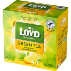  Zaļā tēja LOYD Pyramids ar citronu un citronzāles garšu, 20x1,5 g