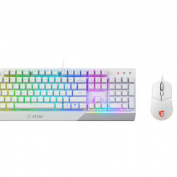 KEYBOARD +MOUSE/VIGOR GK30 COMBO WHITE US MSI