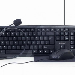 KEYBOARD +MOUSE USB ENG/4IN1 KIT KBS-UO4-01 GEMBIRD