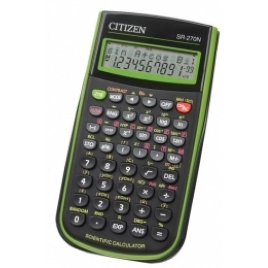 *Zinātniskais kalkulators Citizen SR-270NGR, melns/zaļš