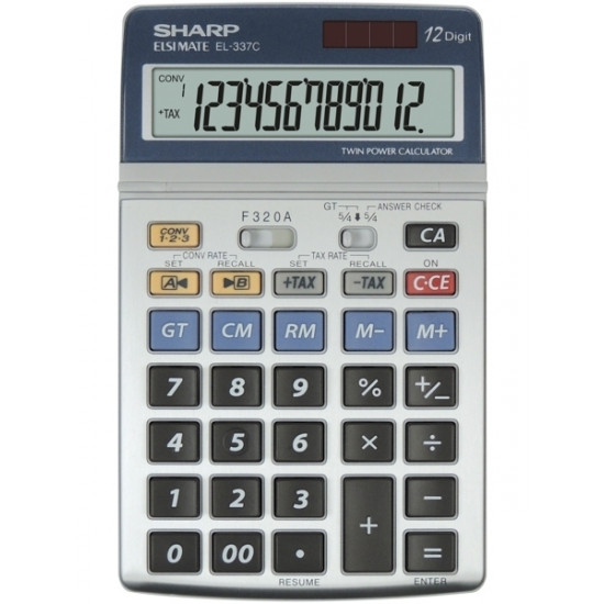 Galda kalkulators Sharp SH-EL337C, sudraba