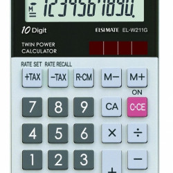 Карманный калькулятор Sharp EL-W211GGY, серебристый