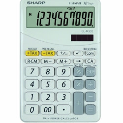 Galda kalkulators Sharp SH-ELM332BWH, balts