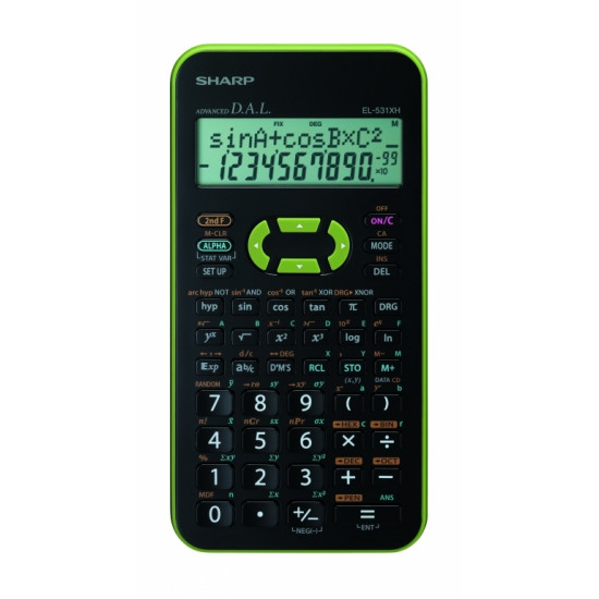 *Zinātniskais kalkulators Sharp SH-EL531XHGR zaļš