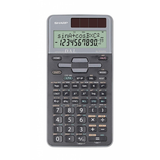 Школьный калькулятор Sharp EL-520TG, серый