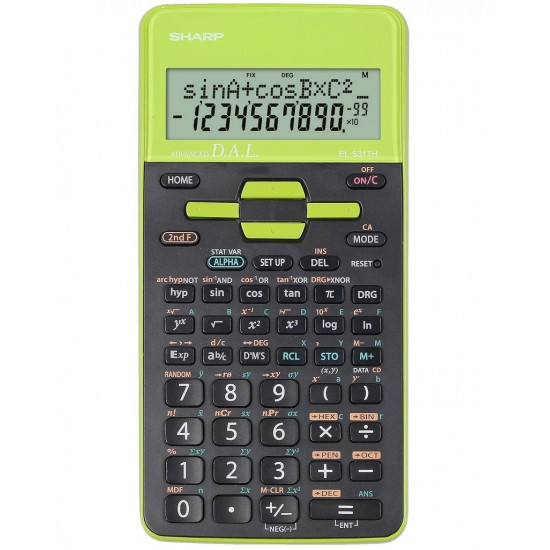 Zinātniskais kalkulators Sharp EL-531THGR, zaļš
