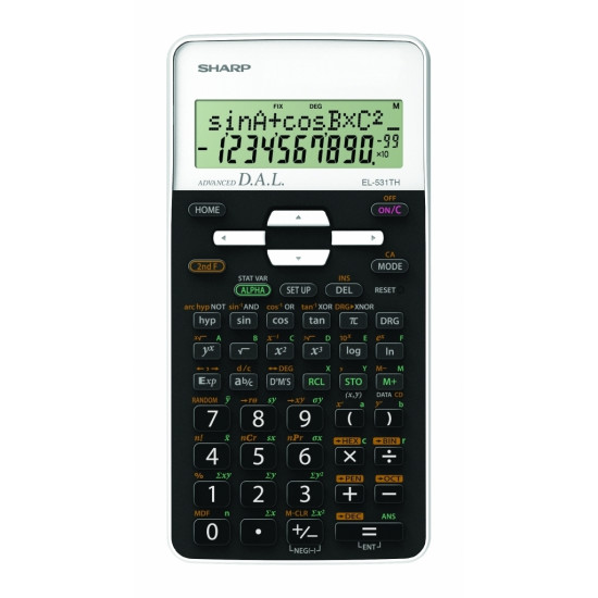 Школьный калькулятор Sharp EL-W531THWH, белый
