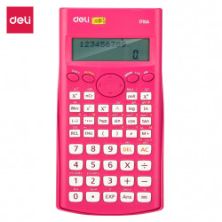 Zinātniskais kalkulators Deli 240F, divrindu displejs, 10+2 cipari, rozā