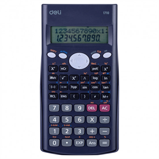 Калькулятор научный Deli E1710A в ассортименте 10+2-разр.