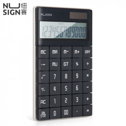 Galda kalkulators Deli NS041, 165x103x14mm, melns