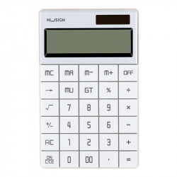 Galda kalkulators Deli NS041,  165x103x14mm, balts