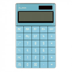 Galda kalkulators Deli NS041, 165x103x14mm, zils