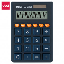 Kabatas kalkulators Deli M130 12 zīmes, zils