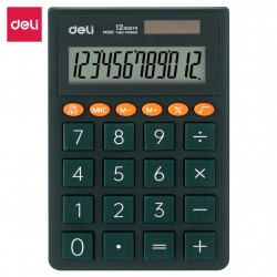 Kabatas kalkulators Deli M130 12 zīmes, melns