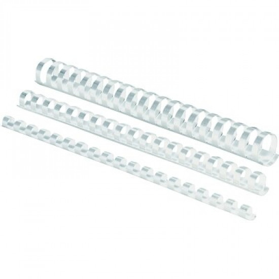 Пластиковые спирали FELLOWES 8мм, белые, 100шт