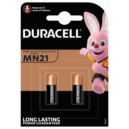 Baterija Duracell MN21/A23/V23GA/3LR50, 12V, Alkaline, 2gab/iep
