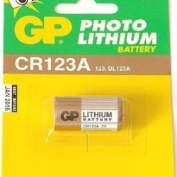 Baterija Lithium GP CR123A-U1, 3V, 1gab/iep
