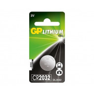 Baterija litija GP CR2032-C1, DL2032, 133199, 3V, 1gab/iep