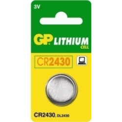 Baterija Lithium, GP CR2430-C1, DL2430, 3V, 1gab/iep