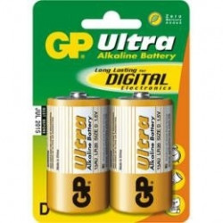 ***Baterija GP Ultra D/LR20 13AU-U2 1.5V, 2 gab.