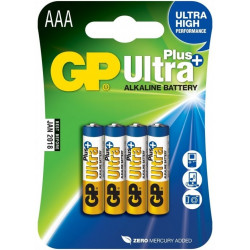 Baterija GP Ultra Plus AAA/LR03, 1.5V Alkaline, 4gab/iep