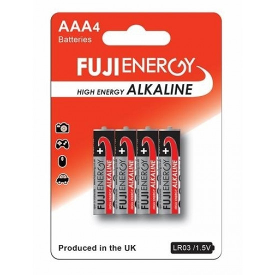 Baterijas Fuji High Energy Alkaline, AAA , LR03, 1.5V, 4gab/iep