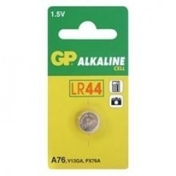 Baterijas GP Alkaline A76-C10, LR44 1,5V, 1gab/iep