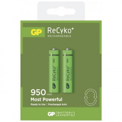 Akumulatora baterijas GP ReCyko+ 950mAh, AAA, HR03, 2gab/iep, /6554/