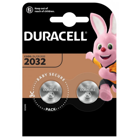 Baterijas Duracell DL2032-2BB litija, 2gab/iep