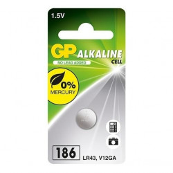 Baterija Alkaline GP 186 -C1, LR43, LR1142, 1,5V