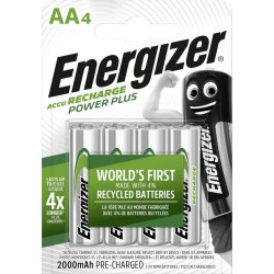 Akumultora baterijas Energizer, 2000mAh, HR6, AA, 1,2V NiMH, 4gab/iep