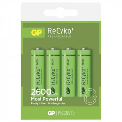 Akumulatora baterijas GP ReCyko + 2700mAh, AA, HR6, 4gab/iep (6400)