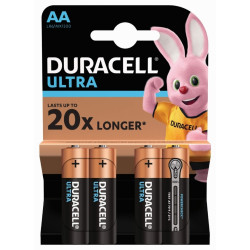 Baterijas Duracell Ultra, AA, LR6, MX1500, 4gab/iep