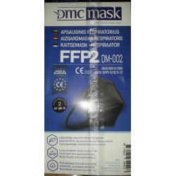 *Aizsargmaska respirators DMC FFP2, DM-002, 2gab/iep, melnas