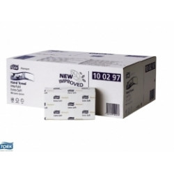 Papīra salvetes Tork 100297 Multifold Premium Extra Soft H2, 2 slāņi, baltas, 100 salvetes, 21 paciņa