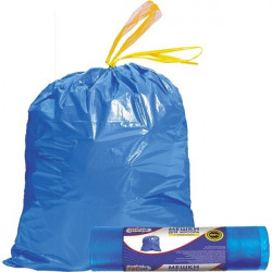 Atkritumu maisi sasienami CleanLab LD, 60x70cm, 65L, 12mic, 15gab/rullī, zili