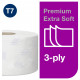 Tualetes papīrs Tork 110255 Premium Extra Soft Jumbo Mini T2, balts, 3 slāņi, 120 m, 600 lapas, 12 ruļļi