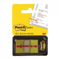 *Indeksi ar izsaukuma zīmi Post-it 25x43mm, 50gab., dzelteni