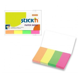 Papīra indeksi StickN, 50x20mm, 50gabx4 neona krāsas