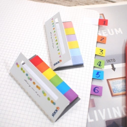 Papīra indeksi ar turētāju StickN 21598 6x30L 45x15mm, varavīksne