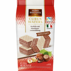 Вафли с начинкой из орехового крема Cubus Wafers Napolitaner 125 гр