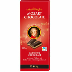 Tumšā šokolāde Maitre Truffout Mozart ar trifeļu garšas pildījumu, 143g
