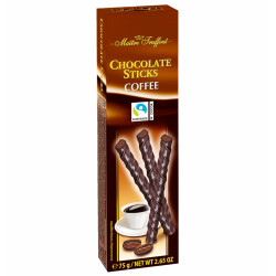 Melnās šokolādes standziņas ar kafijas pildījumu 75 g
