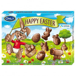 Piena šokolādes konfektes Only Happy Easter, lieldienu figūras, 100g