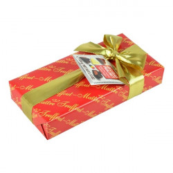 Šokolādes konfekšu asorti Maitre Truffout Praline, sarkanā dāvanu kastītē, 100g