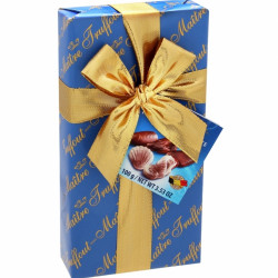 Šokolādes konfekšu asorti Maitre Truffout Praline, zilā dāvanu kastītē, 100g