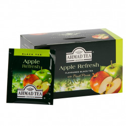 Melnā tēja Ahmad Tea Apple Refresh, ābolu, 20gabx2gr
