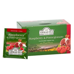 Zaļā tēja Ahmad Green Rasberry&Pomegranate, 20gabx2gr