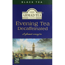 Melnā tēja Ahmad Tea Evening bez kofeīna, 25 gab.x 2g