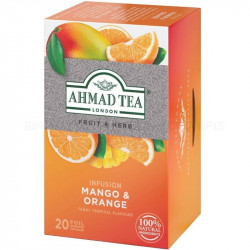 Augļu tēja Ahmad Alu Mango & Orange, 20 maisiņi x 2 g paciņā